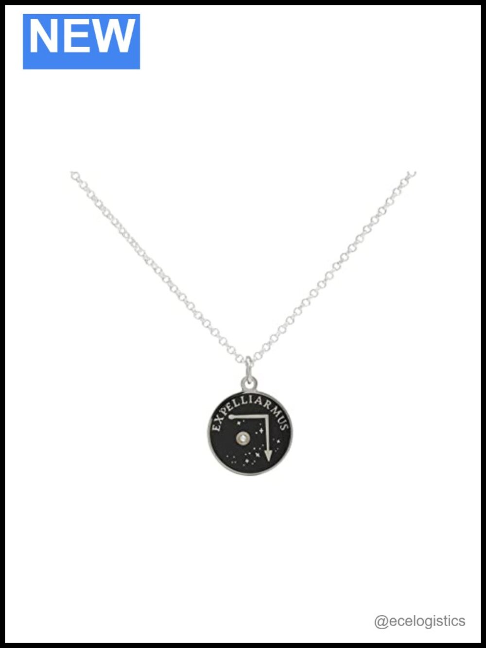 Harry Potter Expelliarmus Adjustable 22" Shiny Silver Necklace